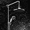 Hudson Reed Traditional Twin Valve Inc. Grand Rigid Riser Kit & Shower Rose Profile Large Image