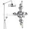 Hudson Reed Triple Exposed Thermostatic Shower Valve w/ Luxury Rigid Riser Kit Profile Large Image