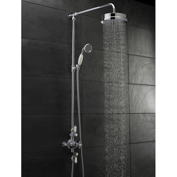 Hudson Reed Triple Exposed Thermostatic Shower Valve w/ Luxury Rigid Riser Kit Feature Large Image