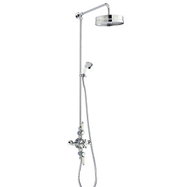 Hudson Reed Triple Exposed Thermostatic Shower Valve w/ Luxury Rigid Riser Kit Large Image