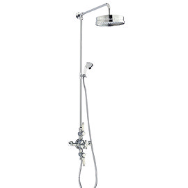 Hudson Reed Triple Exposed Thermostatic Shower Valve w/ Luxury Rigid Riser Kit Large Image