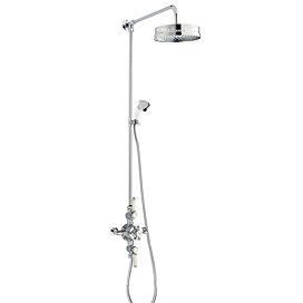 Hudson Reed Triple Exposed Thermostatic Shower Valve w/ Luxury Rigid Riser Kit Large Image