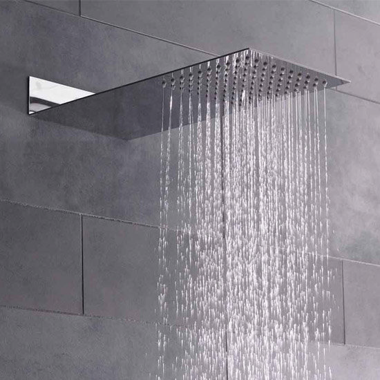 Hudson Reed Ultra Thin Fixed Shower Head - Chrome - HEAD47 Profile Large Image