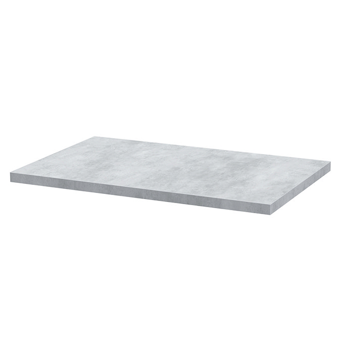 Hudson Reed Urban 600mm Satin White Vanity Unit - Wall Hung 2 Drawer Unit with Grey Worktop Standar