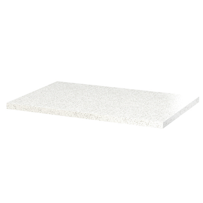 Hudson Reed Urban 600mm Satin White Vanity Unit - Wall Hung 2 Drawer Unit with White Worktop Standa