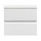 Hudson Reed Urban 600mm Satin White Vanity Unit - Wall Hung 2 Drawer Unit with White Worktop Large I