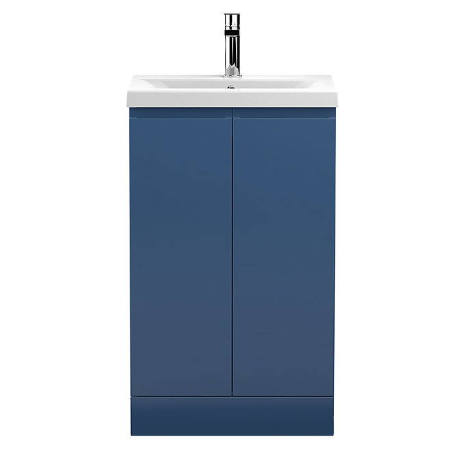 Hudson Reed Urban Satin Blue 500mm Floor Standing 2-Door Vanity Unit - URB307A Large Image