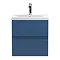 Hudson Reed Urban Satin Blue 500mm Wall Hung 2-Drawer Vanity Unit - URB302A Large Image