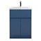 Hudson Reed Urban Satin Blue 600mm Floor Standing 2-Door/Drawer Vanity Unit - URB303A Large Image