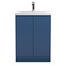 Hudson Reed Urban Satin Blue 600mm Floor Standing 2-Door Vanity Unit - URB308A Large Image