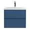 Hudson Reed Urban Satin Blue 600mm Wall Hung 2-Drawer Vanity Unit - URB304A Large Image