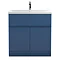 Hudson Reed Urban Satin Blue 800mm Floor Standing 2-Door/Drawer Vanity Unit - URB305A Large Image
