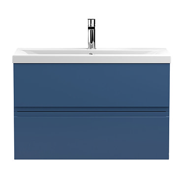 Hudson Reed Urban Satin Blue 800mm Wall Hung 2-Drawer Vanity Unit - URB306A  Profile Large Image