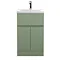  Hudson Reed Urban Satin Green 500mm Floor Standing 2-Door/Drawer Vanity Unit - URB801A Large Image