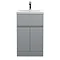 Hudson Reed Urban Satin Grey 500mm Floor Standing 2-Door/Drawer Vanity Unit - URB201A Large Image