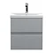 Hudson Reed Urban Satin Grey 500mm Wall Hung 2-Drawer Vanity Unit - URB202A Large Image