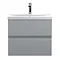 Hudson Reed Urban Satin Grey 600mm Wall Hung 2-Drawer Vanity Unit - URB204A Large Image