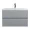 Hudson Reed Urban Satin Grey 800mm Wall Hung 2-Drawer Vanity Unit - URB206A Large Image