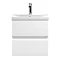 Hudson Reed Urban Satin White 500mm Wall Hung 2-Drawer Vanity Unit - URB102A Large Image
