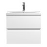 Hudson Reed Urban Satin White 600mm Wall Hung 2-Drawer Vanity Unit - URB104A Large Image