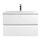 Hudson Reed Urban Satin White 800mm Wall Hung 2-Drawer Vanity Unit - URB106A Large Image