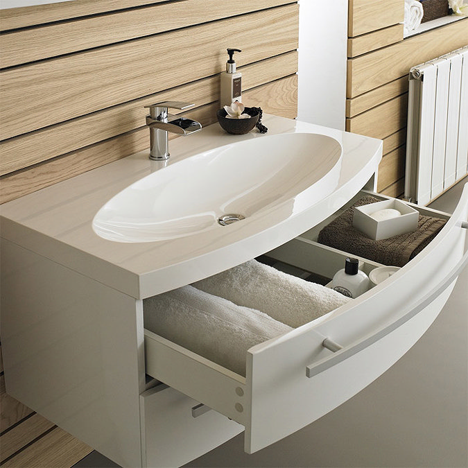 Hudson Reed Vanguard Furniture Pack - White Gloss - FVA001 Profile Large Image