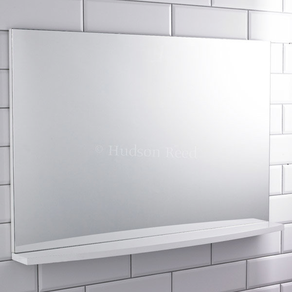 Hudson Reed Vanguard Mirror with Shelf - White Gloss - LQ047 Profile Large Image