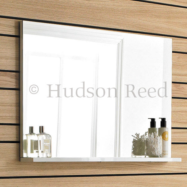 Hudson Reed Vanguard Mirror with Shelf - White Gloss - LQ047 Large Image