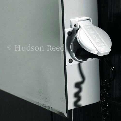 Hudson Reed Vizor Motion Sensor Mirror w/ Shaving Socket, Digital Clock & De-Mist Pad - LQ042 Profil