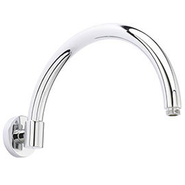 Hudson Reed Curved Wall Mounted Shower Arm - Chrome - ARM06 Medium Image
