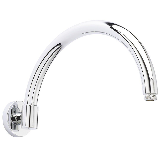 Hudson Reed Curved Wall Mounted Shower Arm - Chrome - ARM06 Large Image