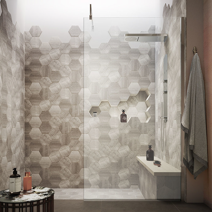 Hudson Reed 1950mm Wet Room Screen - Various Sizes Large Image
