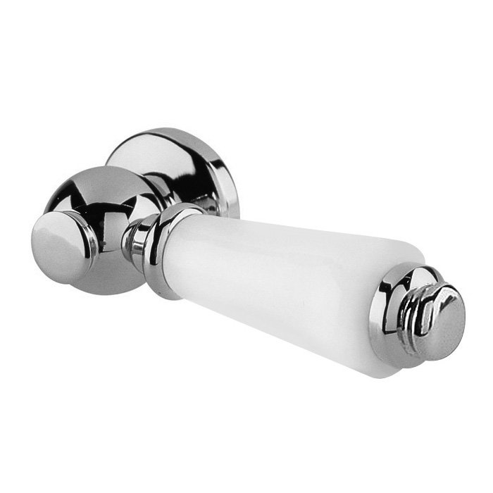 Hudson Reed White Ceramic Cistern Lever - E370 Large Image