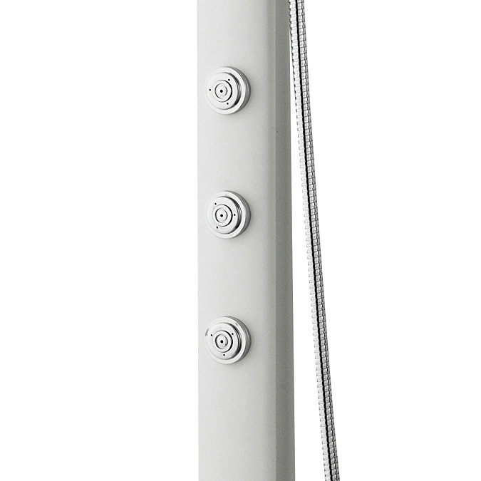 Hudson Reed - White Domino Thermostatic Bar Valve & Shower Kit - A3703 Feature Large Image