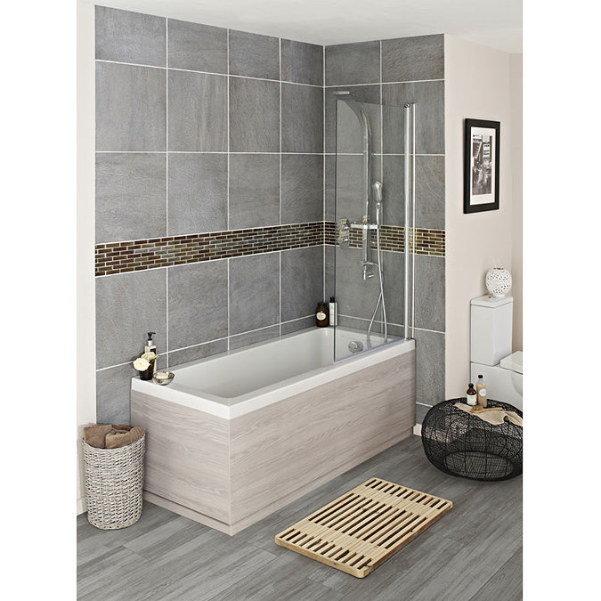 Hudson Reed White Sawn Oak Front Bath Panel Profile Large Image