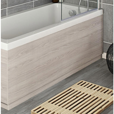 Hudson Reed White Sawn Oak Front Bath Panel Profile Large Image