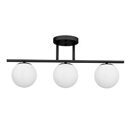 Huxley Ceiling Mounted Light Matt Black + White