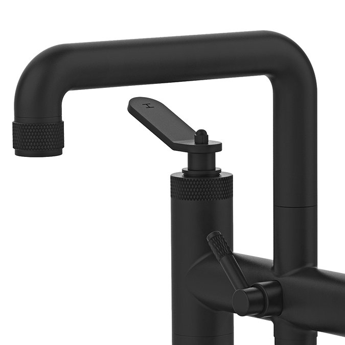 Huxley Matt Black Bath Shower Mixer with Shower Kit