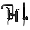 Huxley Matt Black Bath Shower Mixer with Shower Kit