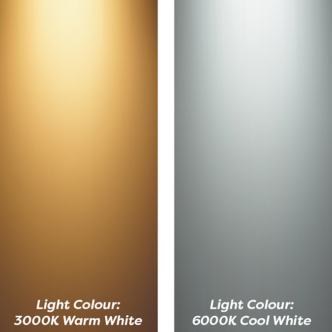 Huxley Matt Black Lozenge LED Mirror with Anti-Fog, Touch Control & Colour Changing Light