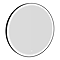 Huxley Matt Black Round 700mm LED Mirror with Anti-Fog, Touch Control & Colour Changing Light