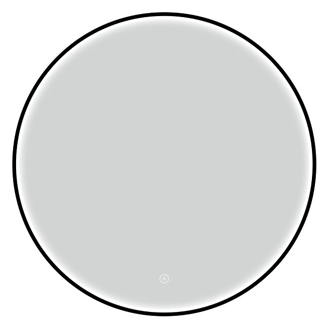 Huxley Matt Black Round 700mm LED Mirror with Anti-Fog, Touch Control & Colour Changing Light