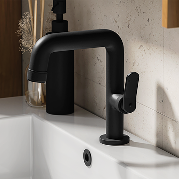 Huxley Mono Basin Mixer Tap Matt Black