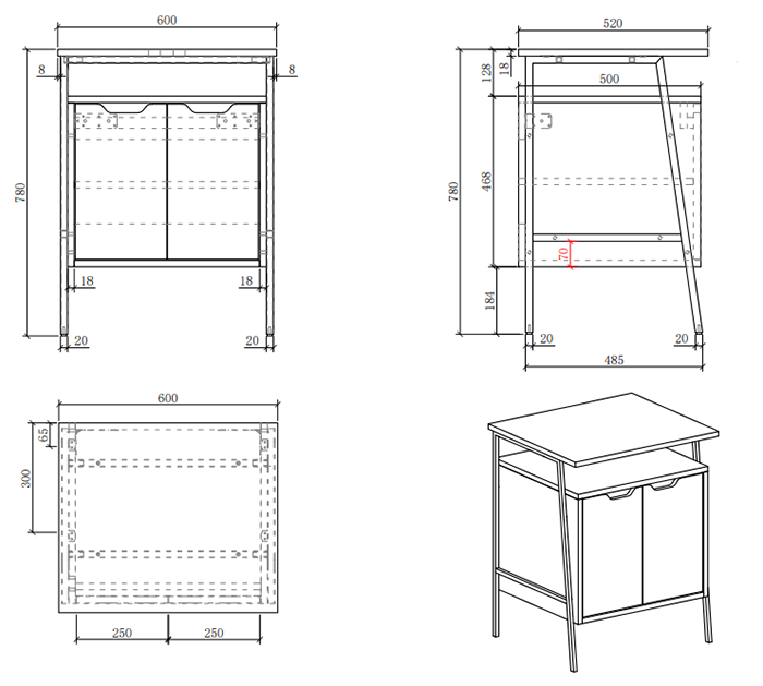 Huxley Oak & Matt Black 600mm Vanity Suite with Oval Basin, Complete Wall Hung Toilet & Matt Black Flush