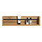 Huxley Oak & Matt Black 600mm Wall Shelf Towel Rail