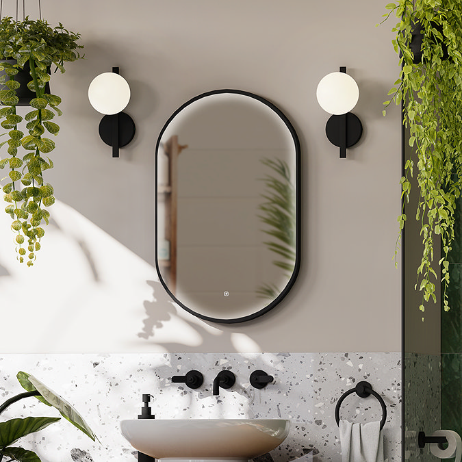 Huxley Wall Mounted Light Matt Black + White