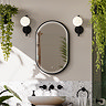 Huxley Wall Mounted Light Matt Black + White