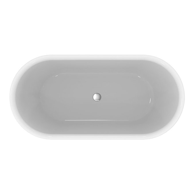 Ideal Standard Adapto 1550 x 750mm Oval Freestanding Double Ended Bath with Clicker Waste - T465901 