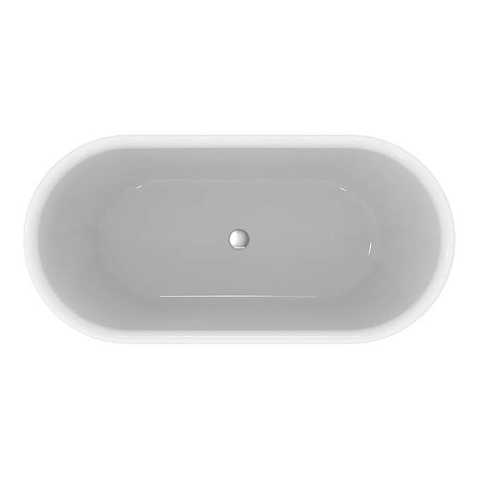 Ideal Standard Adapto 1550 x 750mm Oval Freestanding Double Ended Bath with Clicker Waste - T465901