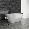 Ideal Standard Adapto 1550 x 750mm Oval Freestanding Double Ended Bath with Clicker Waste - T465901